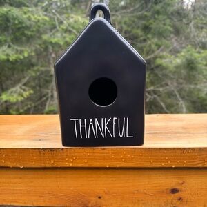 Rae Dunn Black 'Thankful' Birdhouse